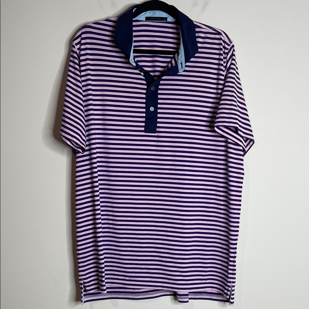 Greyson | Men’s Natchez Striped Polo Shirt Size XL
